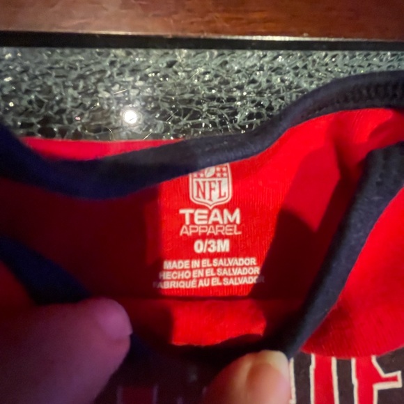 2 Packs New England Patriots Baby Bodysuit Set 0/3M NFL Team Apparel Red & Navy - Picture 8 of 10